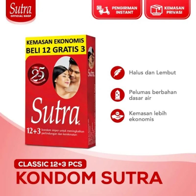 SUTRA Condom Kondom Plus / Classic isi 24 / Gerigi 12s / Tisu  - PRIVASI TERJAGA