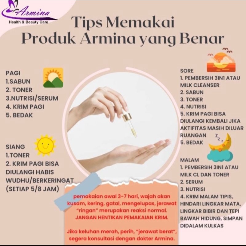 ARMINA - Paket Skincare Whitening Organic Bronze