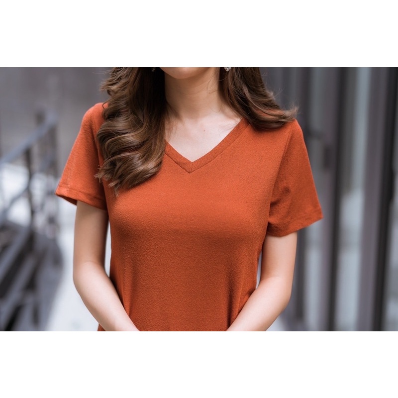 ATASAN LA DRESS MODEL V NECK KAOS IMPORT BANGKOK (BJLD365)