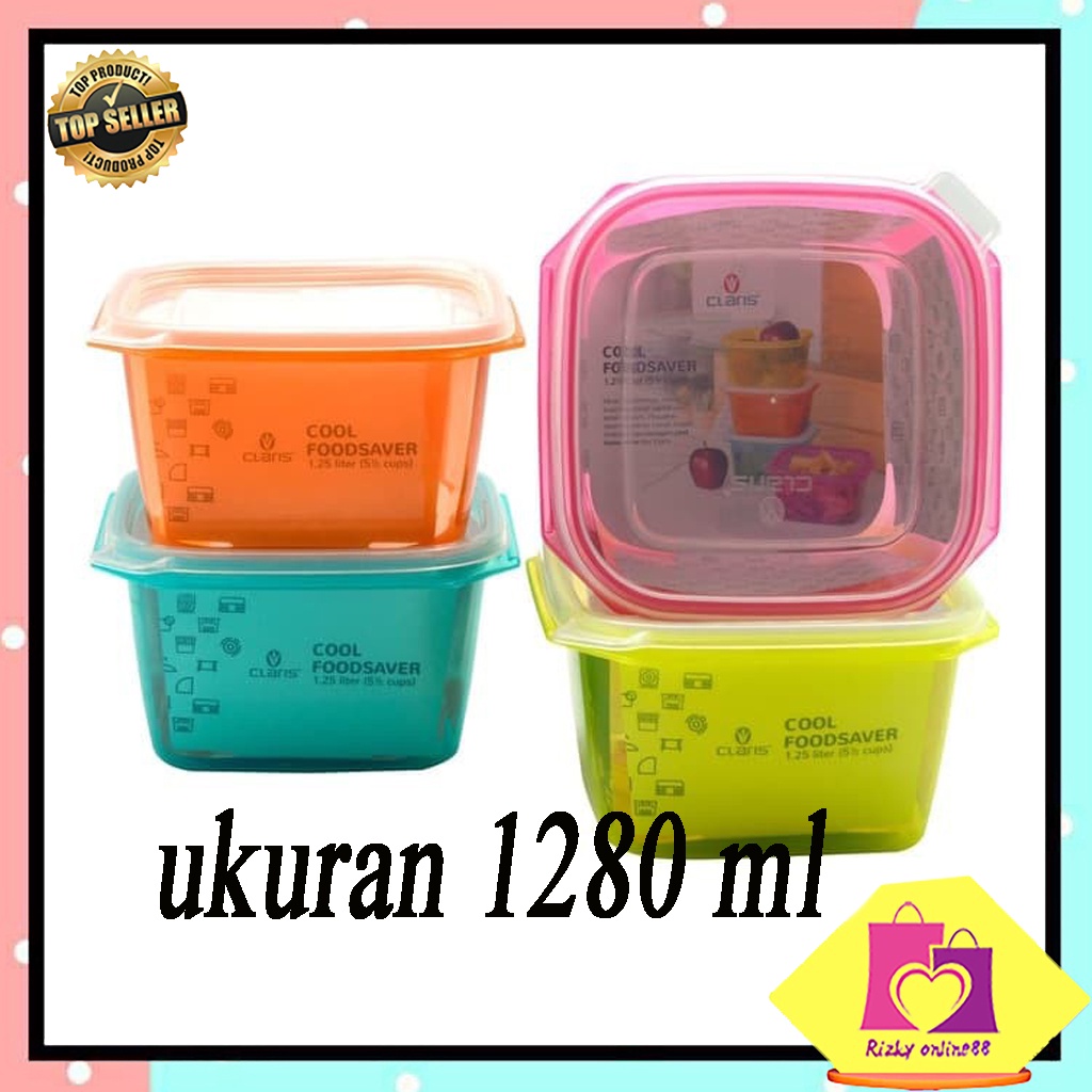 Rizkionline88 Kotak makan luch box rainbow ukuran 1280 ML kode LB 008