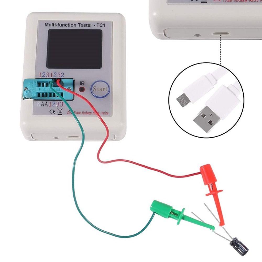 Lanfy Multi-meter Transistor Tester Backlight LCD Multifungsi 1.8 &quot;TFT Diode Triode Kapasitor