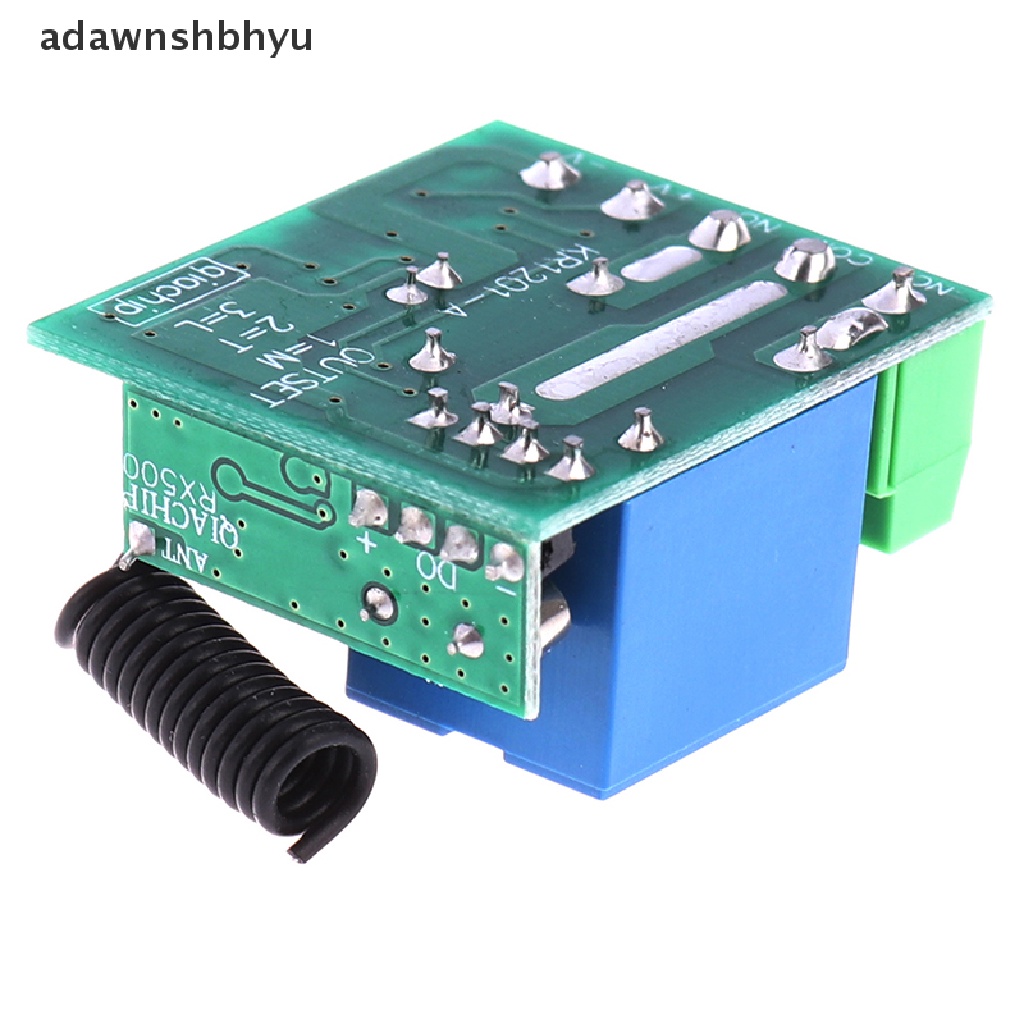 Adawnshbhyu 1CH Channel Wireless RF Remote Control Receiver Relay Switch DIY Modul 433MHz ID