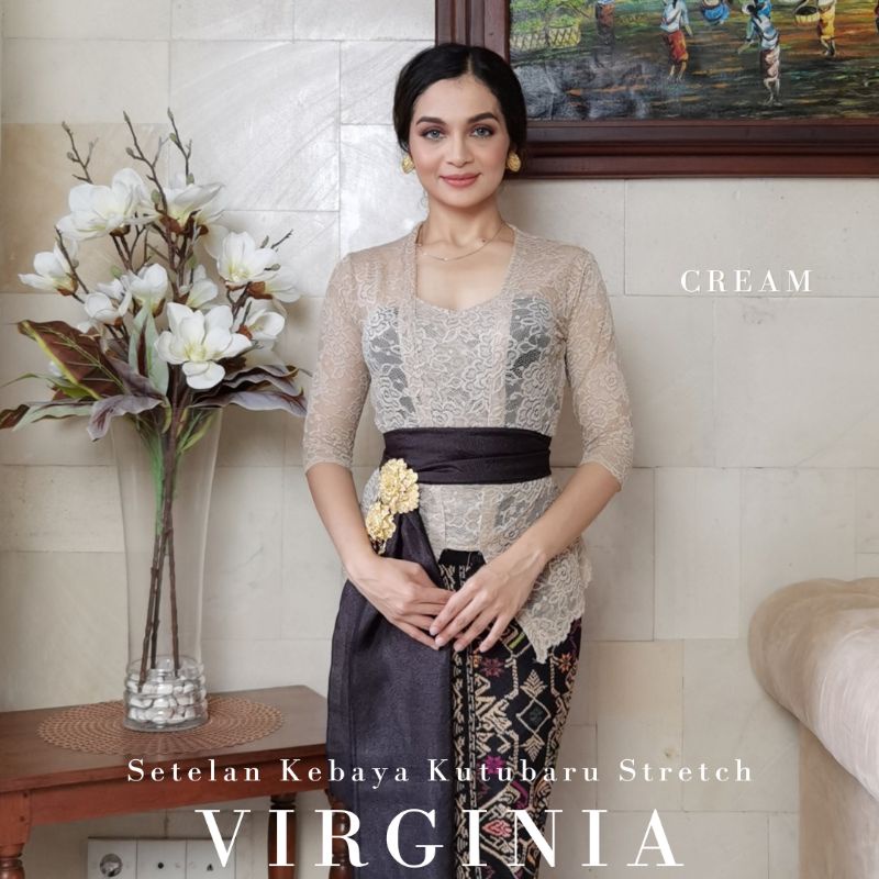 Setelan Kebaya Kutubaru Brokat Stretch Virginia