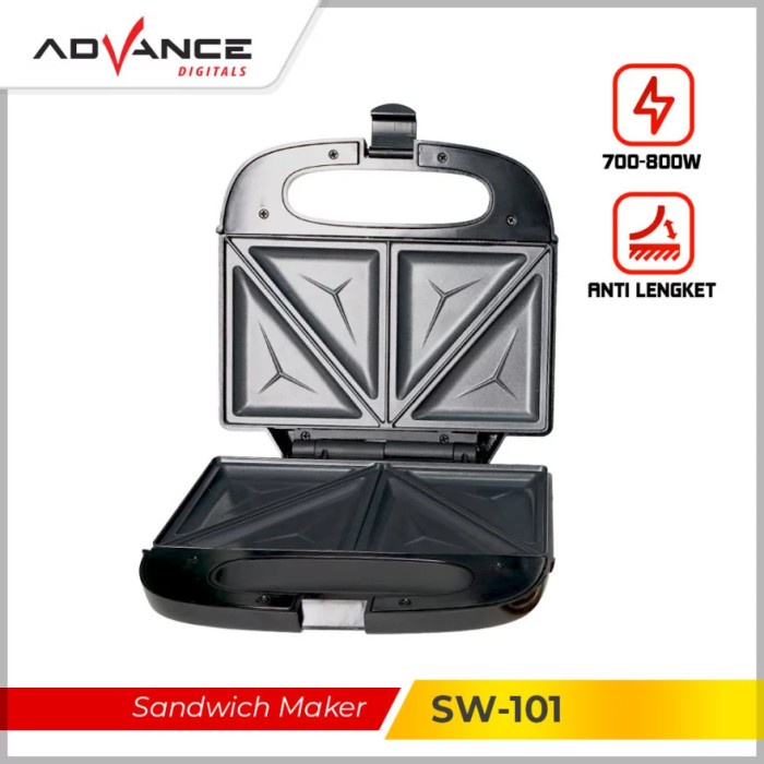 ADVANCE SW101 / SW-101 Pembuat Sandwich Toaster Maker 2 Lapis