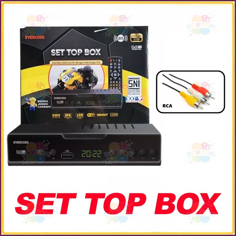 set top box original evercoss DVB T2