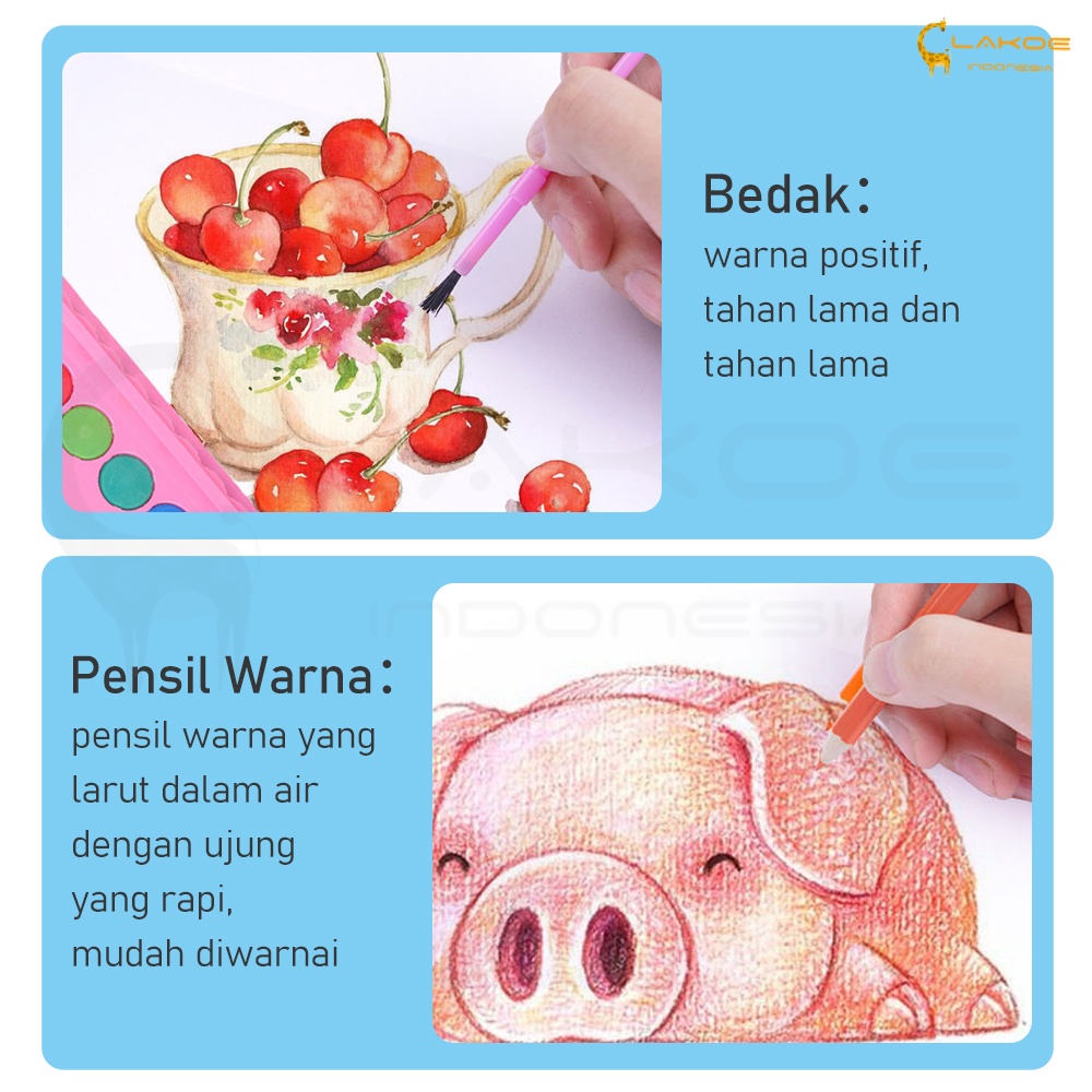 Crayon Set alat mewarnai anak set Pensil Warna anak 68pcs