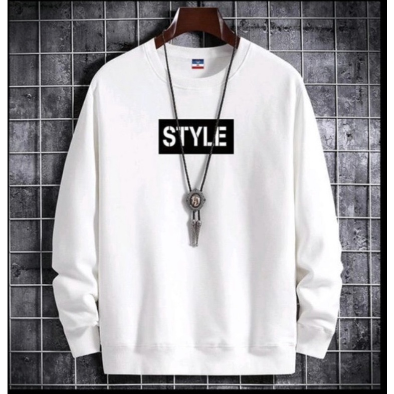 STYLE Sweatshirt Basic II Sweater Crewneck Print DTF II Sz M - XL Anak &amp; Dewasa ( Pria &amp; Wanita )