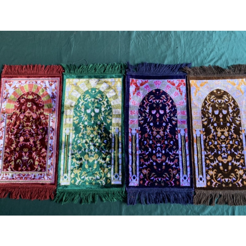 Sajadah Kecil Motif Rawdah Tebal Bludru | Sajadah Mini | Sajadah Muka Tebal Turkiye