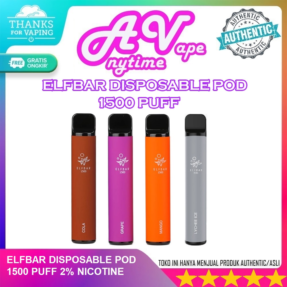 Elfbar 1500 Disposable Pod 1500 Puff 2% (20MG)