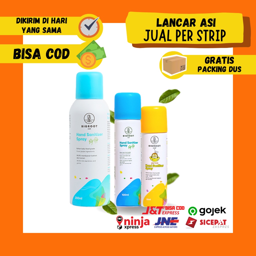 Bigroot Hand Sanitizer Spray Big Root Sterilizer Bayi Baby Balita Desinfectant Disinfectant 50ml 100ml 200ml Sang Pisang Kaesang