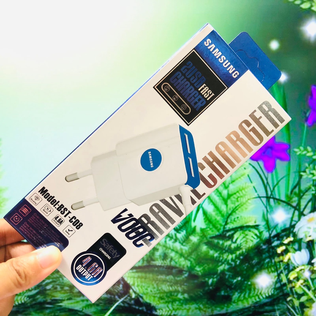 PROMO Travel Charger 2 USB Fast Charger Output 4.6A all brand Vooc BST-C08 BY.SULTAN