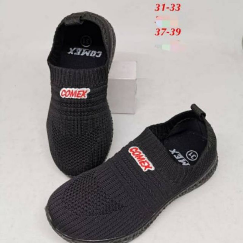 sepatu anak tk sd hitam r sock by comex