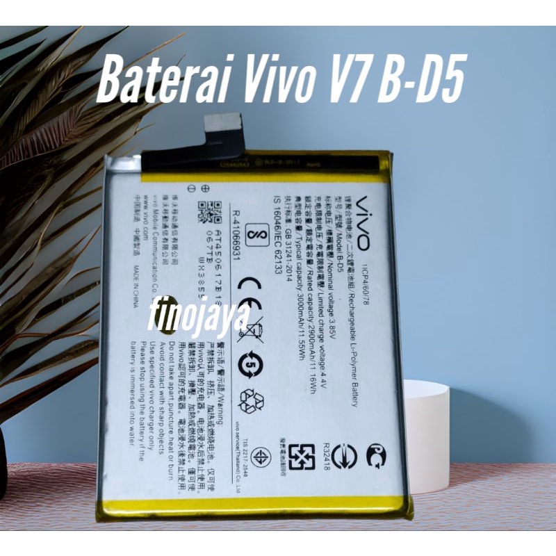 Baterai For Vivo V7 B-D5 Batre Tanam Hp Vivo 1718 BD5 Batre Original