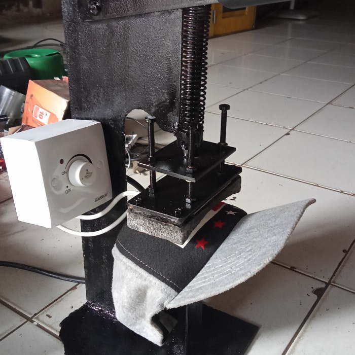 

Stm Mesin Press Topi Hotprint Polyflex Sablon Topi