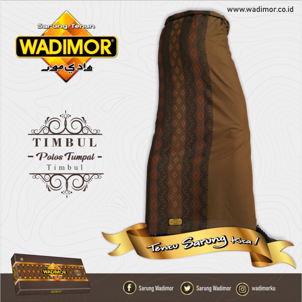 Sarung Wadimor Timbul Polos Tumpal Motif / Sarung Dewasa