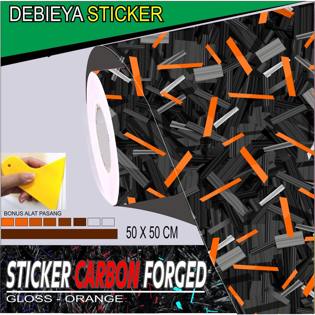 STICKER CARBON FORGED KEREN