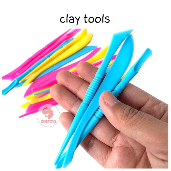 Zoetoys Clay Tools | Soft Stuff Dough Tools | Alat Ukir Potong Clay Lilin | Mainan Edukasi Anak