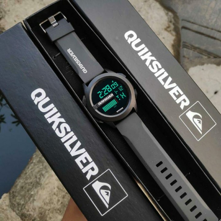 Jam Tangan Pria QuikSilver Drone Strab Rubber Digital Water Resist