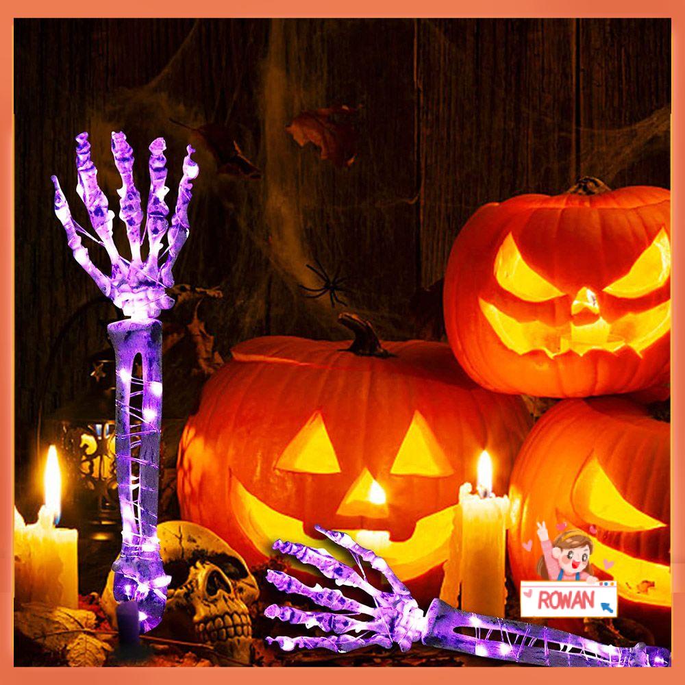R-flower 2PCS Halloween Skeleton Tangan Plastik Perlengkapan Pesta Outdoor Decor Dekorasi Halloween