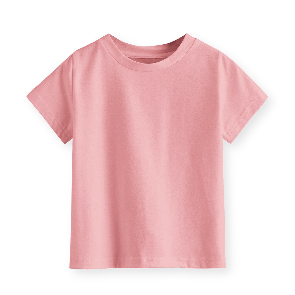 Kaos Polos Anak Laki-laki dan Perempuan Unisex  Warna Peach