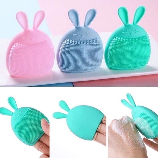 Nama - Spon Sikat Pembersih Wajah Silicone Rabbit