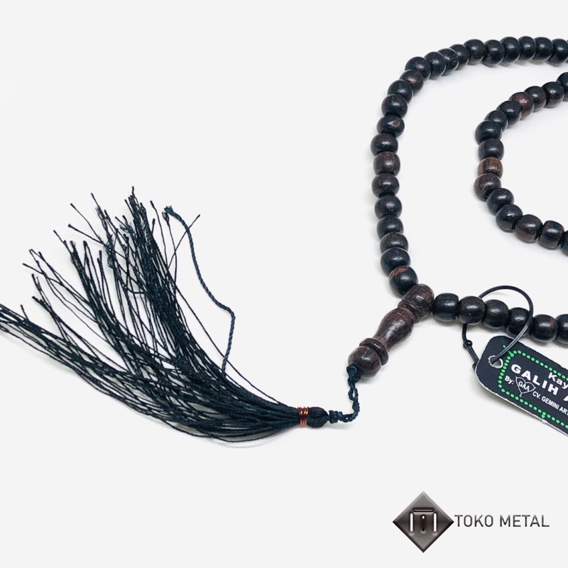 Tasbih 99 Butir Kayu Galih Asem Dm 6 mm &amp; 8 mm [ Toko Metal ]