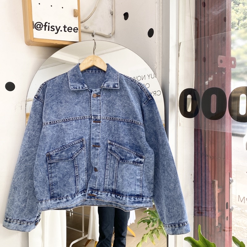 JAKET JEANS WANITA FISY | Denim Jacket