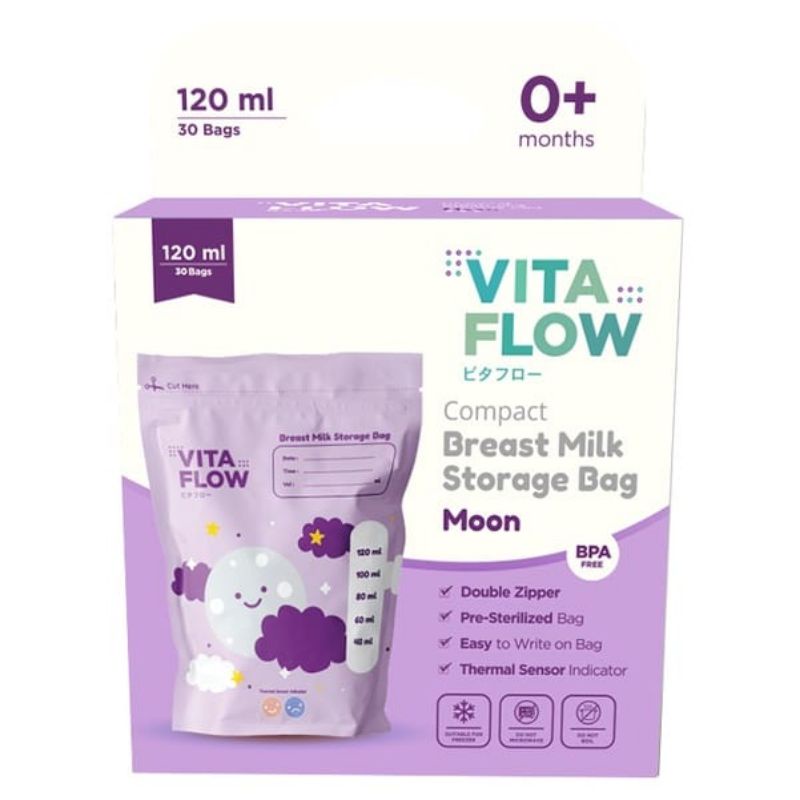 0Vitaflow vita flow Kantong ASI 125ml Breast Milk bag