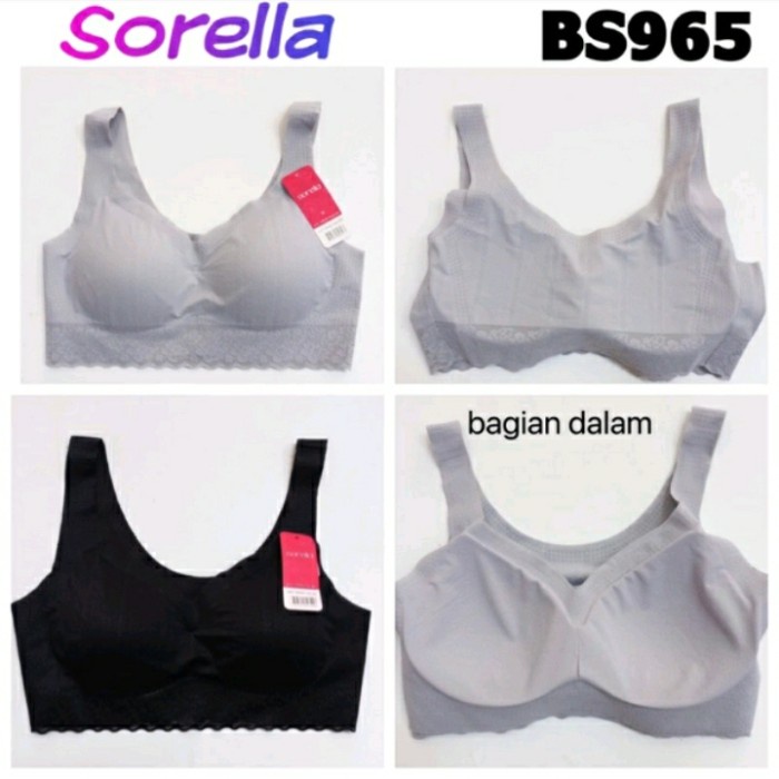 M L Xl Xxl Bra Sorella Seamless Tanpa Kawat Busa Sedang Bs965