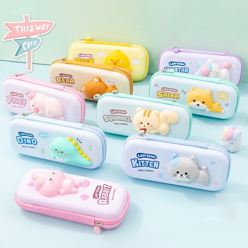 

Tempat Pensil 3D Squishy Cute Waterproof | Kotak Pensil Animal Squishy