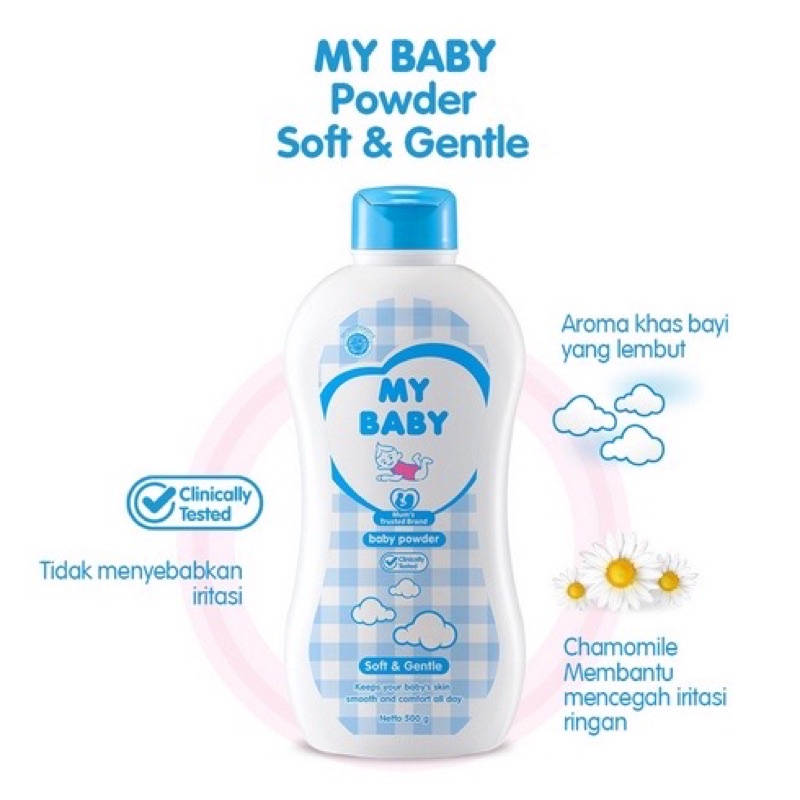 My Baby Powder Soft Gent| Sweet Floral| Fresh Fruit| Biang Keringat|Telon Plus|Bedak Bayi | Mybaby