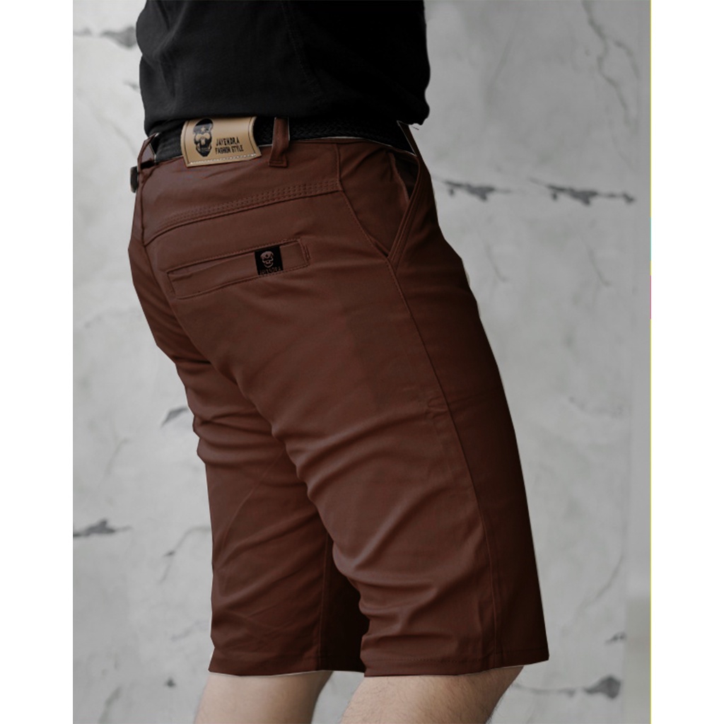 Celana Pendek Chinos Coklat 27 - 32 Premium Quality