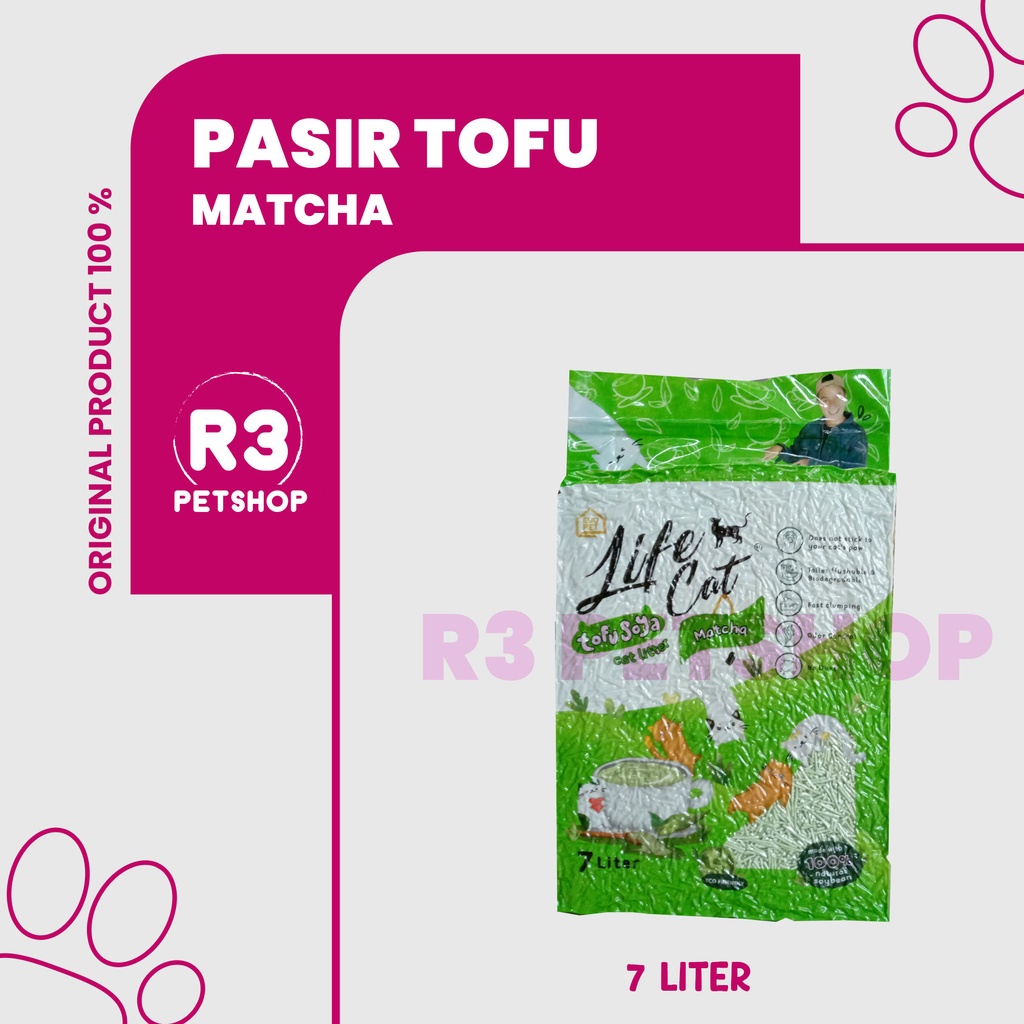 Pasir Kucing Gumpal Wangi Tofu LIFE CAT 7L 2,5Kg