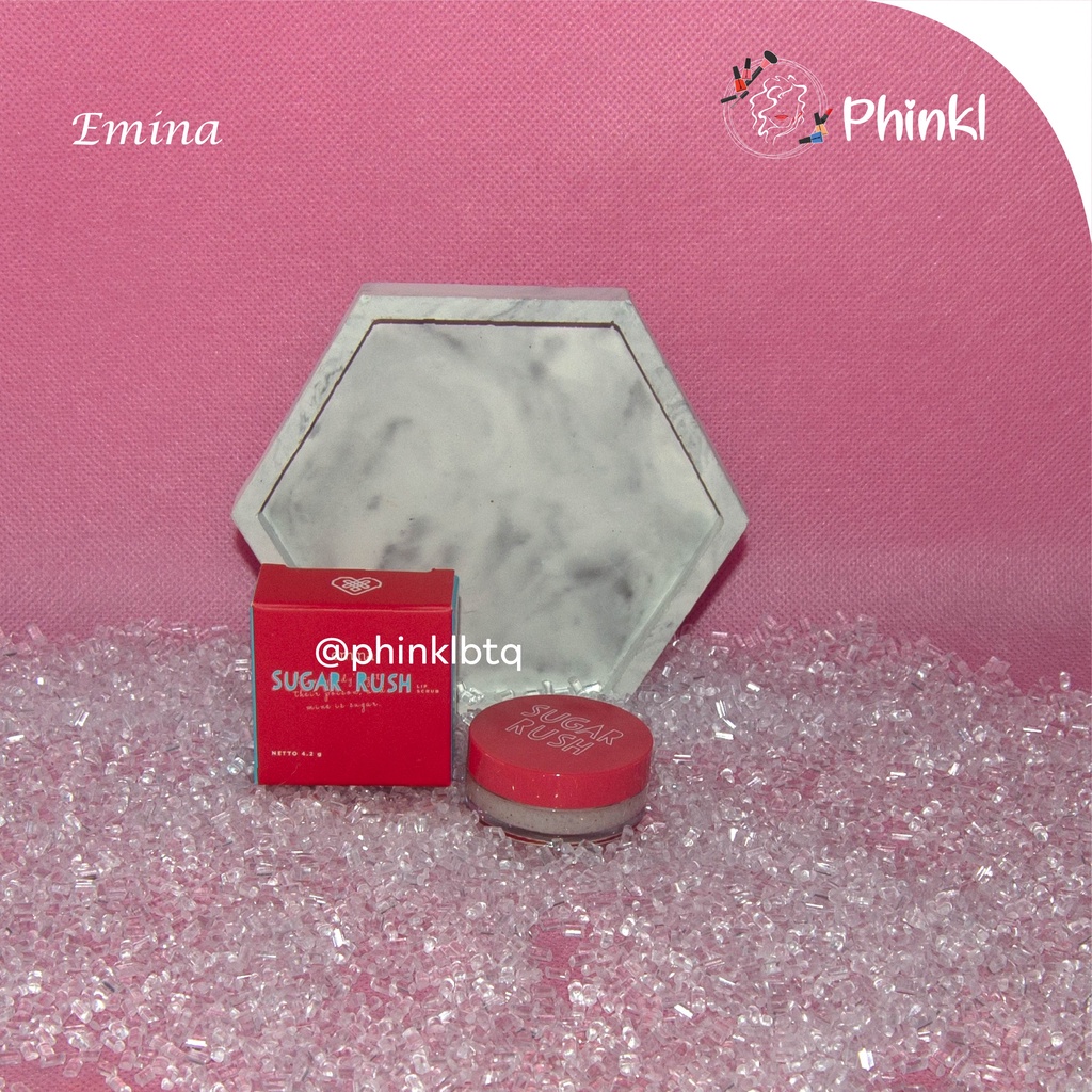 `ღ´ PHINKL `ღ´ ╰☆☆ 𝔢мιℕά ☆☆╮ Emina Sugar Rush Lip Scrub bibir magic penghalus pelembab lips