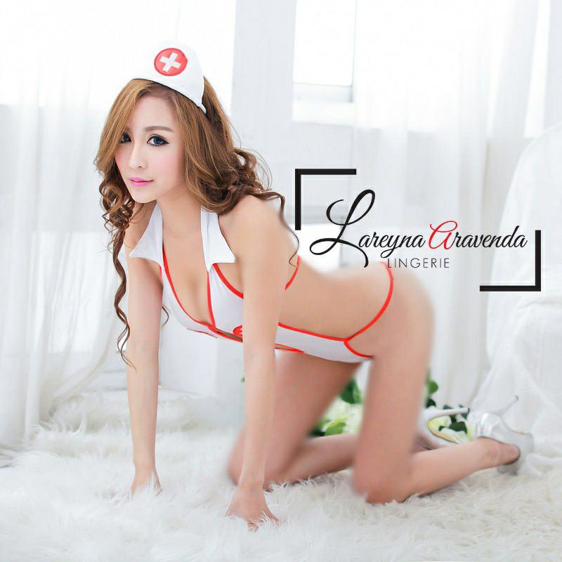 JT - PL010 Set Lingerie Seksi &amp; Bando Model Cosplay Sexy Nurse