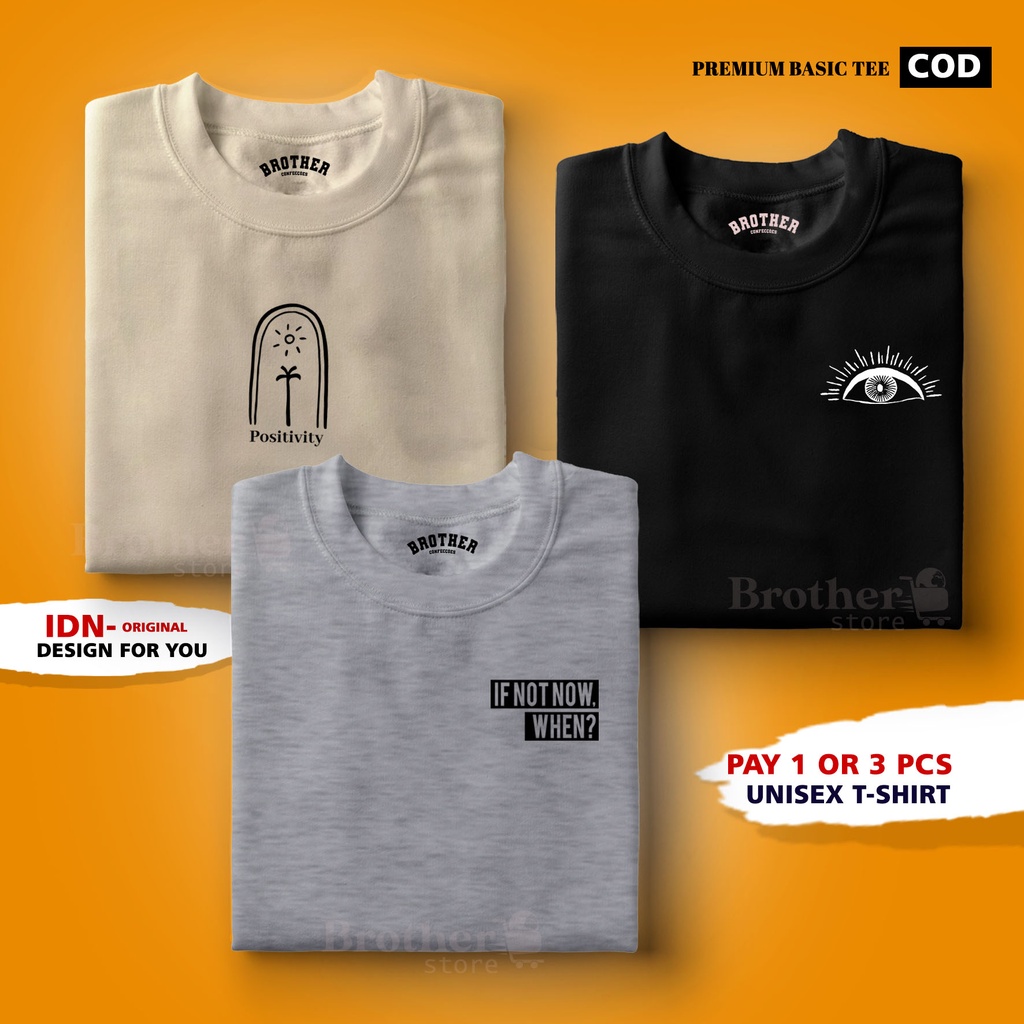 BUY 1 OR 3 PCS ( PROMO COD ) BROTHER STORE / Kaos Distro100% Catoon Combed 24s Tebal / ArticelPWE