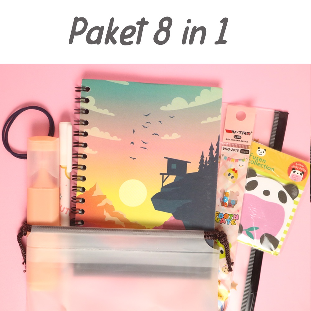 

PAKET ALAT TULIS 8IN1 / STATIONERY SET / ALAT TULIS SET