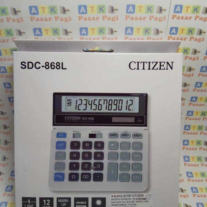

kalkulator citizen SDC -868 L putih original