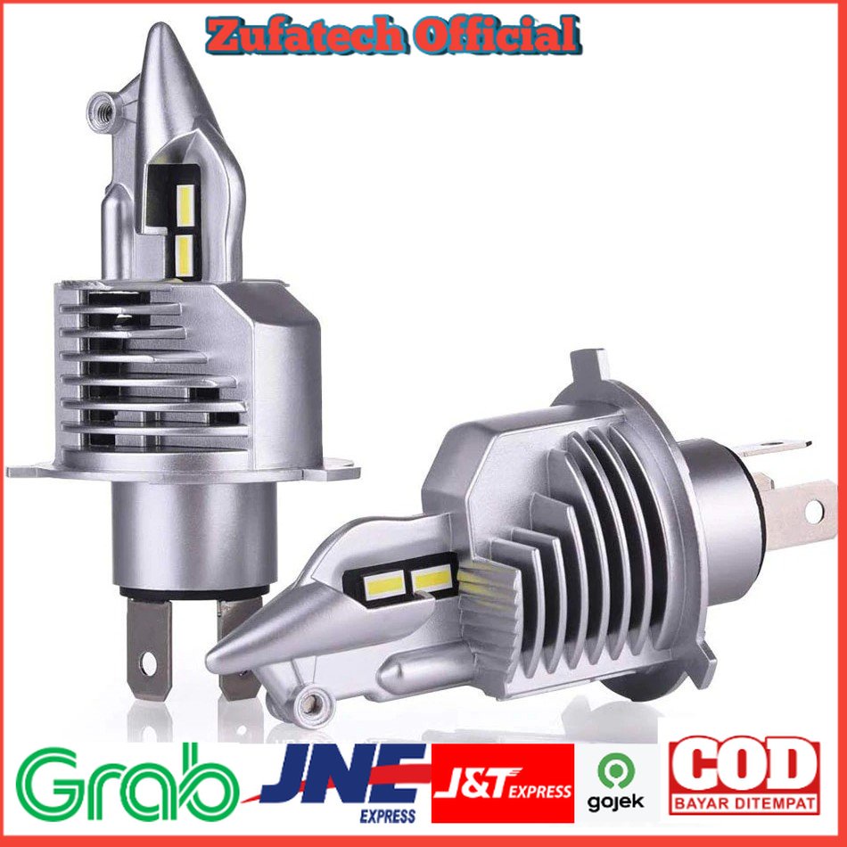 Fighter Lampu Mobil LED Headlight 16000LM 80W 6500K H4 12V 2 PCS - Silver