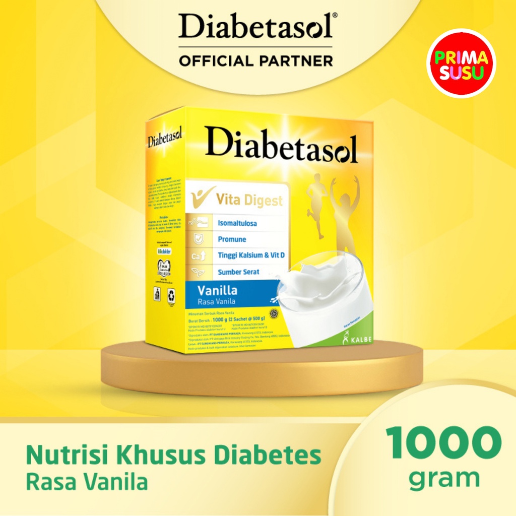 Diabetasol 950Gr, Cokelat, Vanila