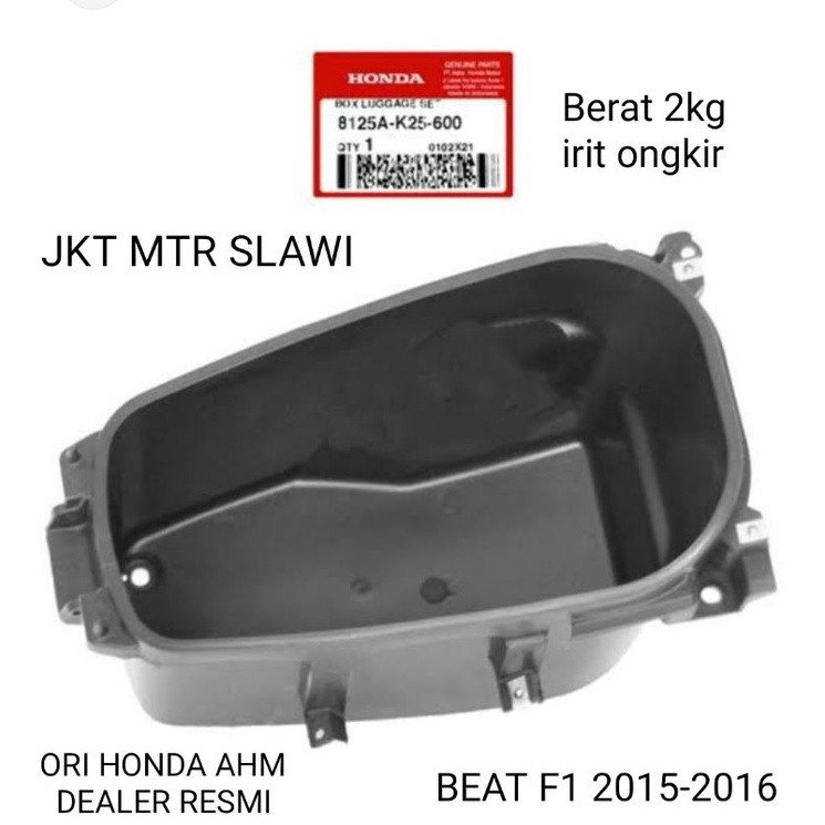 8125A-K25-600 box bagasi beat f1 2015-2016 starter halus ori honda ahm, asli honda  dealer resmi hgp