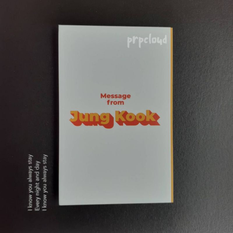 BTS - Message Card Butter Jungkook
