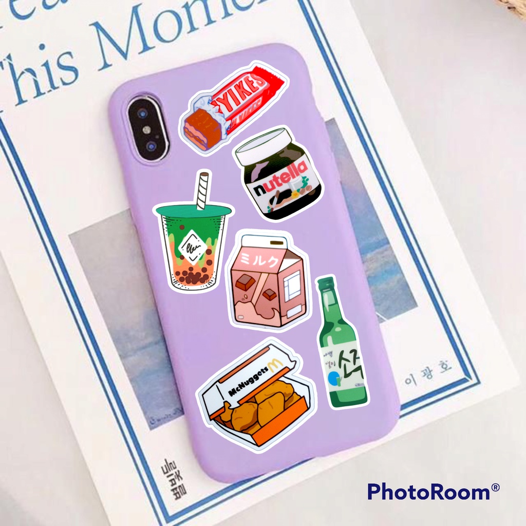 Sticker Pack Tumblr Aesthetic  Snack Waterproof Hiasan Stiker Laptop Notebook Botol Tumbler Case Hp DIY Stiker Lucu