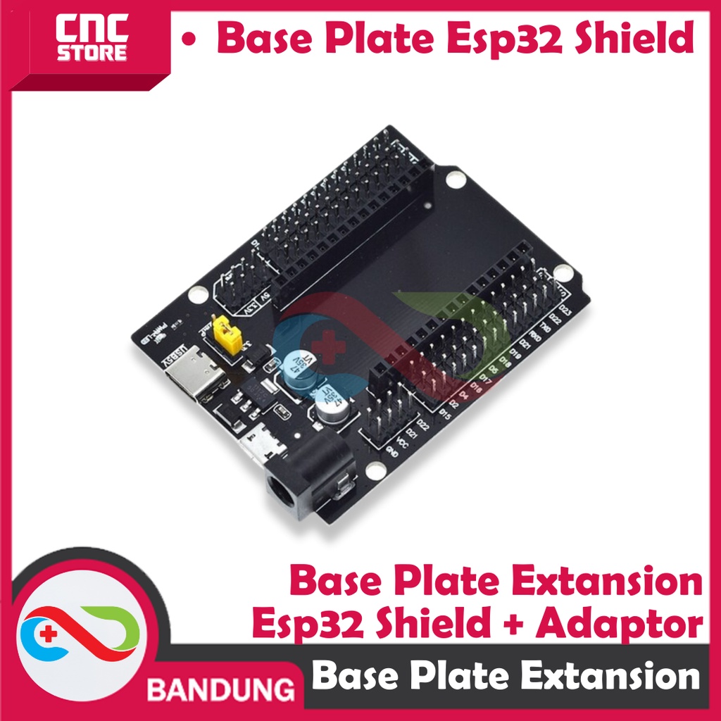 BASE PLATE EXTENSION ESP32 SHIELD ESP32 DOIT V1 30P PLUS ADAPTOR 9V 1A