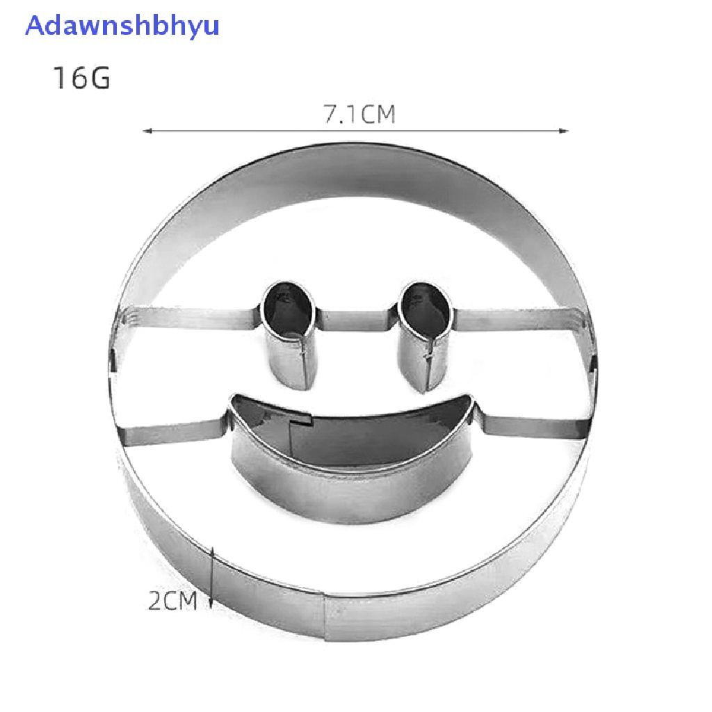 Adhyu 4Pcs/Set Cookie Cutter Cute Smiley Sugar Biskuit Cetakan Fondant Kue Baking Tools ID