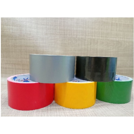 

lakban Plakban Isolasi Besar Cloth Tape Kain 2 inch 48mm 6 Meter Merah Hijau Kuning