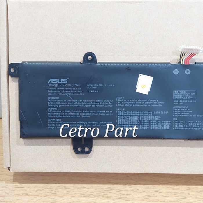 Baterai Batre Laptop Asus VivoBook E402B E402BP E402BA ( C21N1618 )