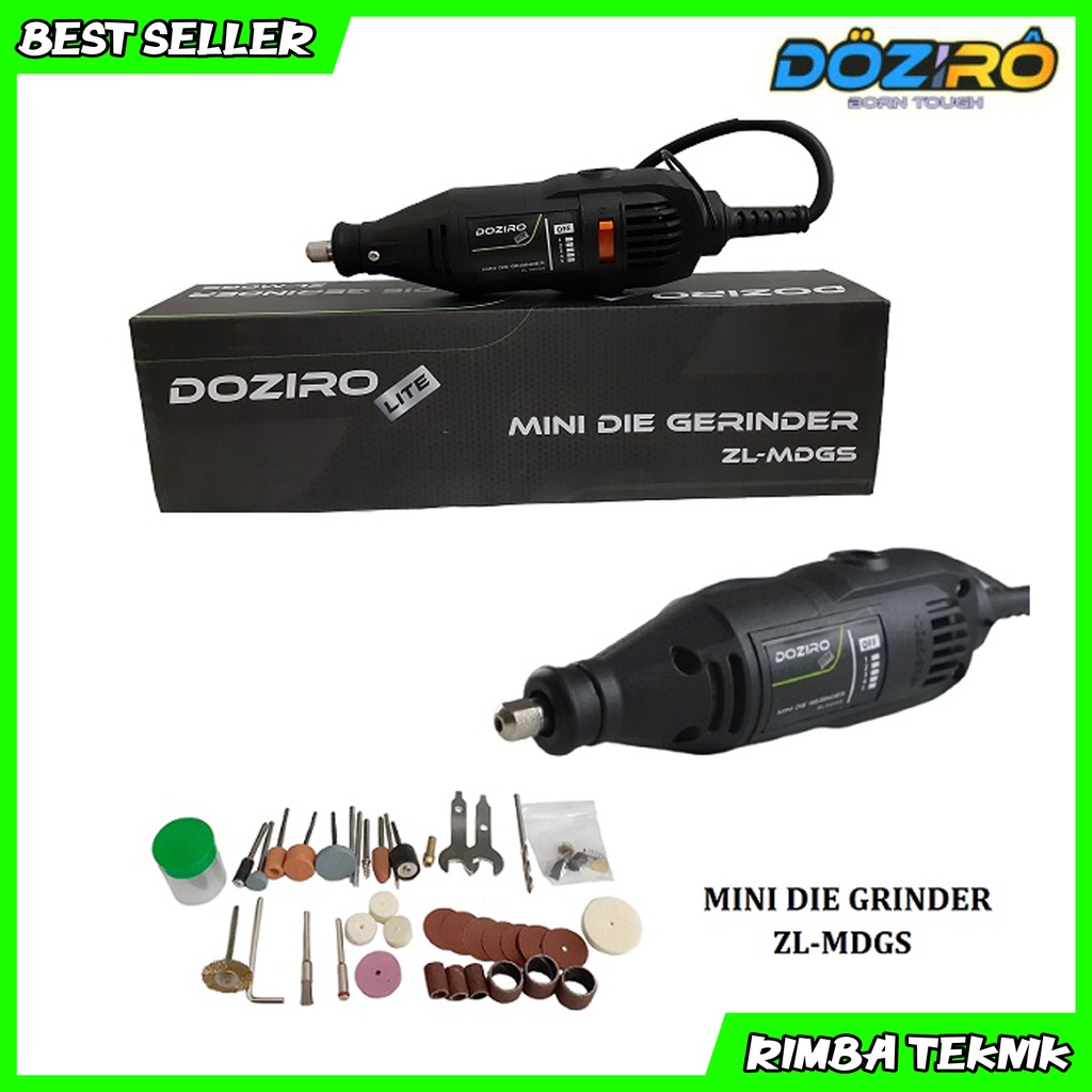 Mesin Bor Tuner Listrik Doziro lite ZL-MDGS Mini Die Grinder Kit Mesin Gerinda Porting Tuner Lengkap