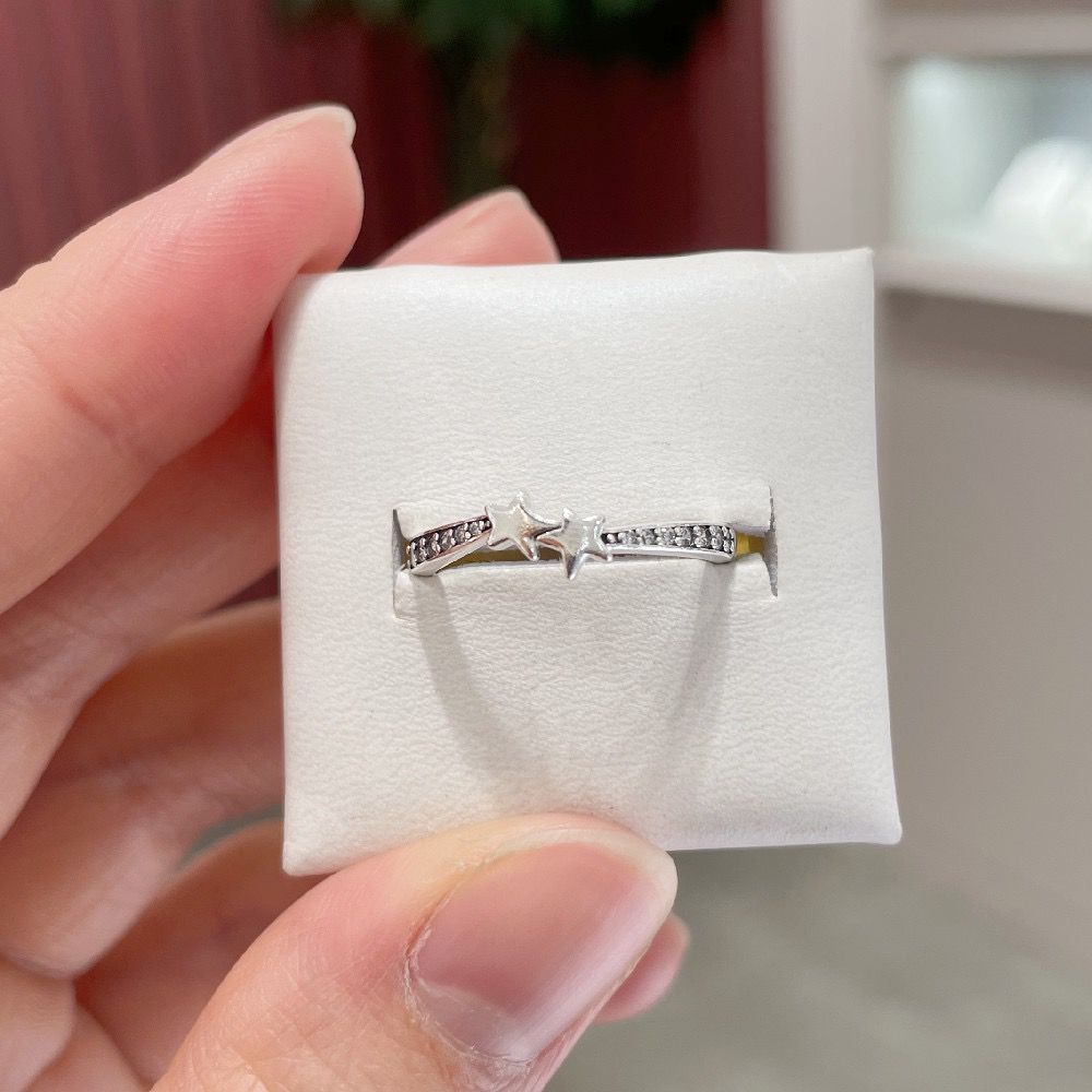 Pandora Shining Meteor Ring Cincin Janji Cincin Perak925 Woman Engagement Wedding Ring Cubic Zirconia Diamond Jewelry