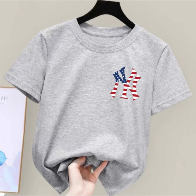Kaos Anak Distro NY us Baju Anak Laki Laki &amp; perempuan Usia 2-10 Tahun Tshirt Anak Kaos Anak TerBaru Kaos Anak Lengan Pendek